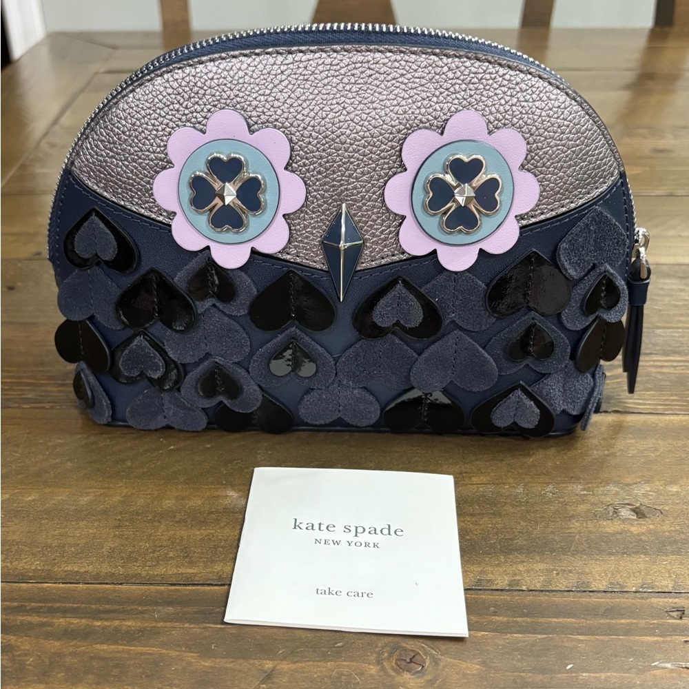 Kate Spade New York Zibbi Medium Dome Owl Cosmetic Bag